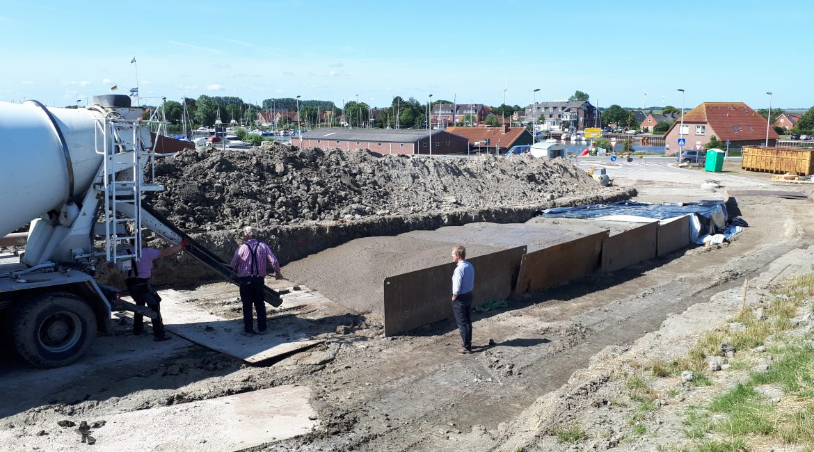 Deichquerung Harlesiel nimmt Formen an