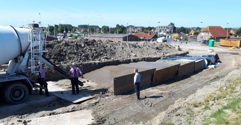 Deichquerung Harlesiel nimmt Formen an